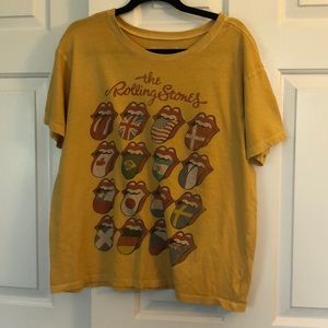 AE Mustard yellow Rolling Stones t-shirt